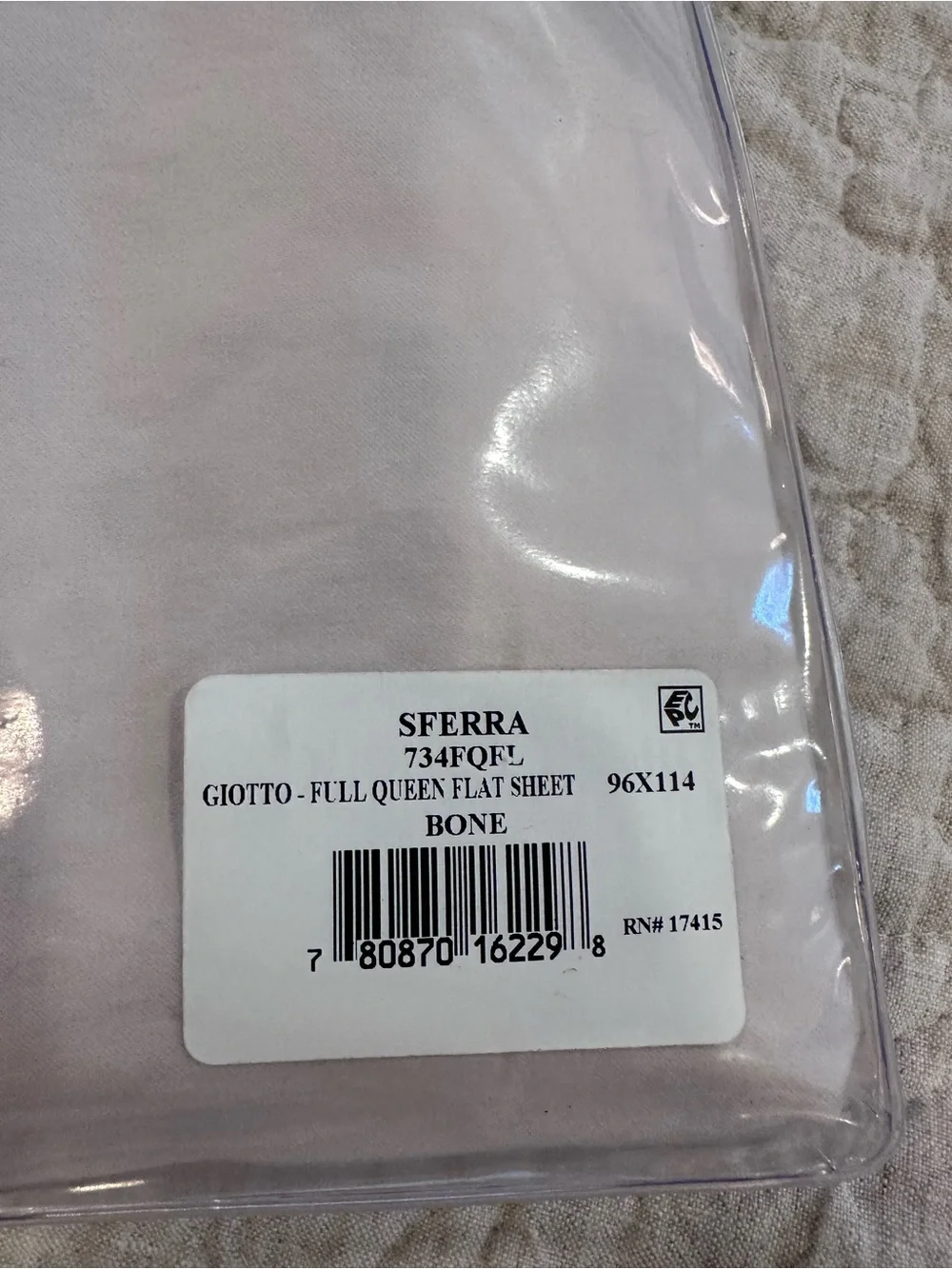 SFERRA GIOTTO QUEEN SHEET SET in BONE.